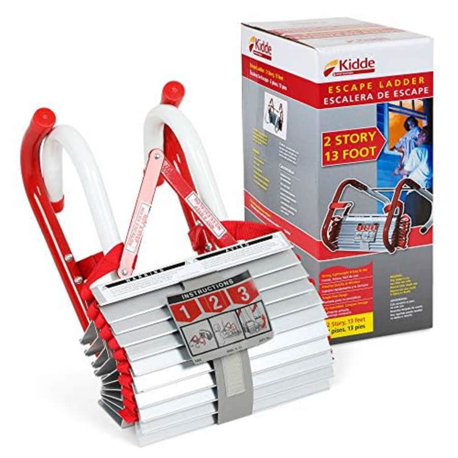 Kidde Fire Escape 2-Story Ladder, Escape Ladder, 13-Foot Anti-Slip Rungs, Rope Ladder for $41 Kidde Fire Escape 2-Story Ladder, Escape Ladder, 13-Foot Anti-Slip Rungs, Rope Ladder for $41