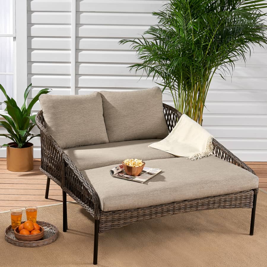 Mainstays Battle Creek Patio Wicker Daybed for $210 Mainstays Battle Creek Patio Wicker Daybed for $210