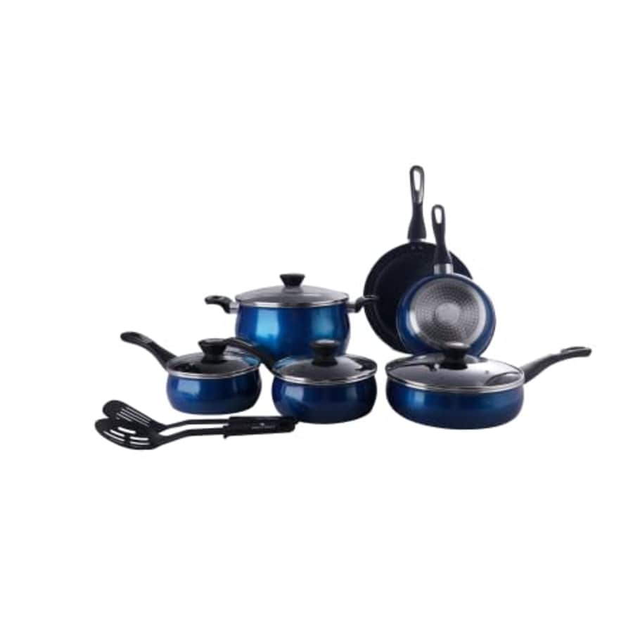 Paula Deen 12 Piece Cookware Set Savannah Blue for $70 Paula Deen 12 Piece Cookware Set Savannah Blue for $70