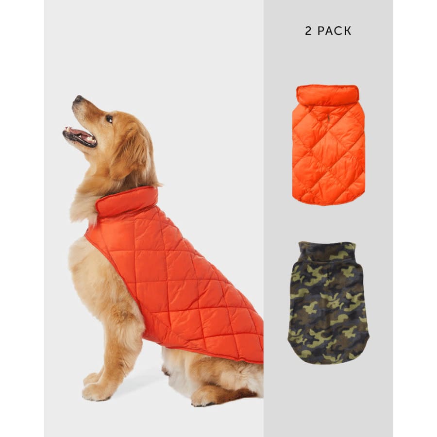 32 Degrees Doggie Fleece / Quilted Vest 2-Pack for $15 32 Degrees Doggie Fleece / Quilted Vest 2-Pack for $15