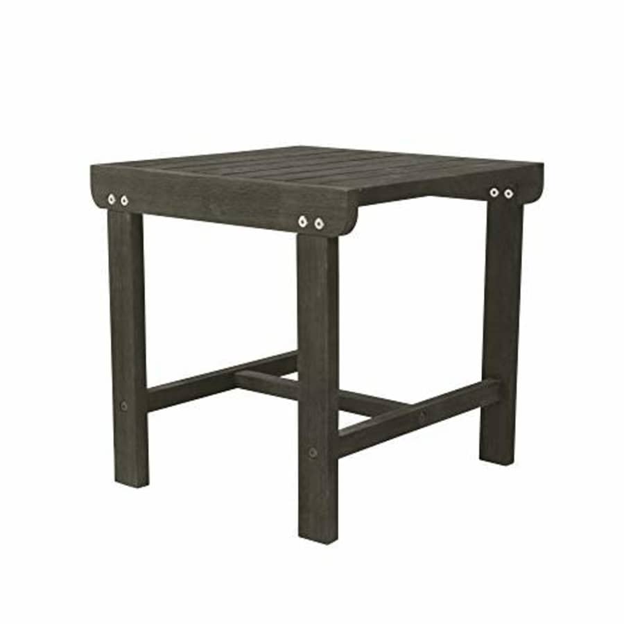 Vifah V1843 Renaissance Outdoor Patio Wood Side Table, Hand-Scraped Hardwood for $48