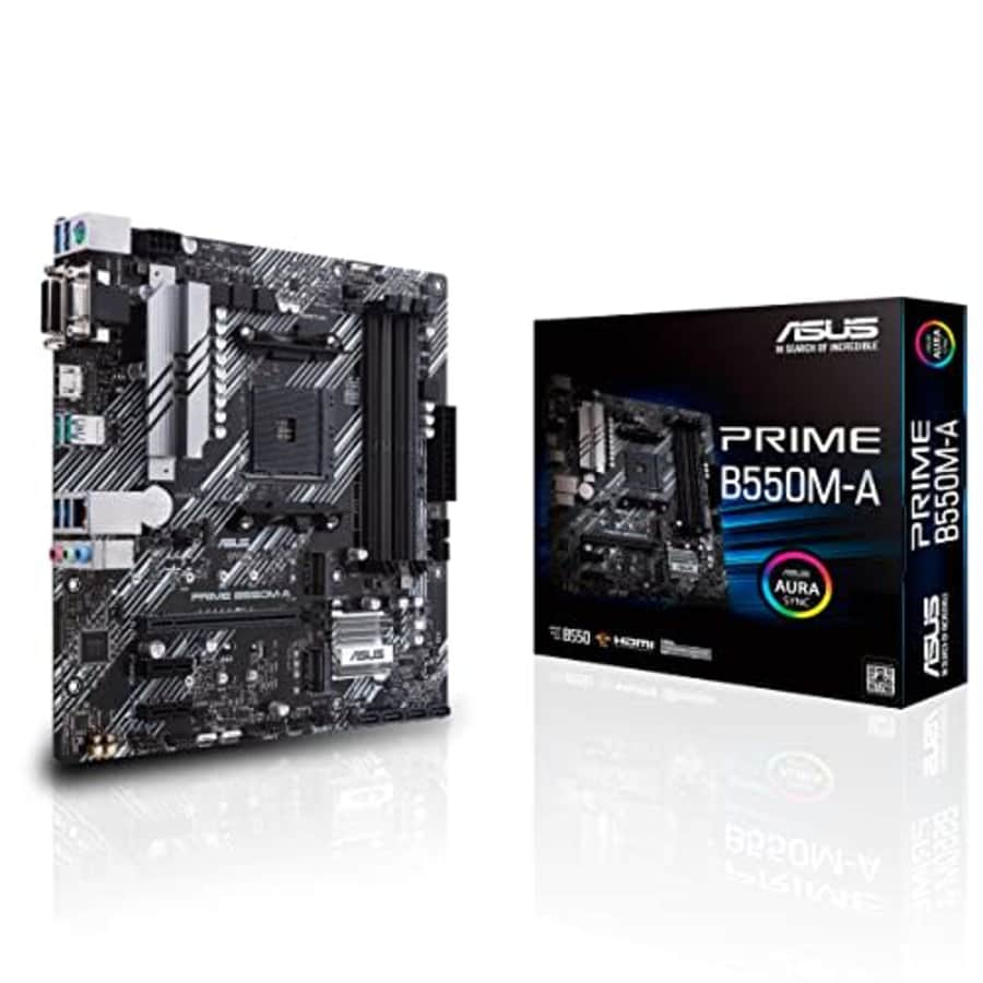 ASUS Prime B550M-A AMD B550 Socket AM4 Micro ATX DDR4-SDRAM Motherboard for $109