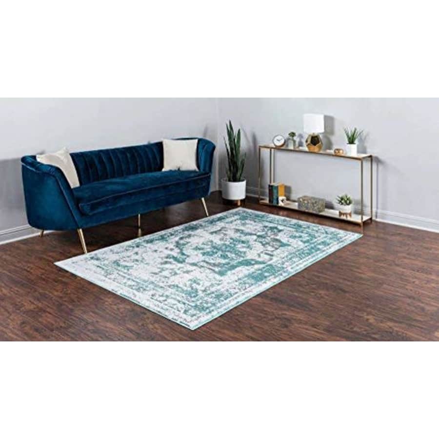 Unique Loom Sofia Traditional Area Rug, 2' 2 x 3' 0, Turquoise for $24 Unique Loom Sofia Traditional Area Rug, 2' 2 x 3' 0, Turquoise for $24