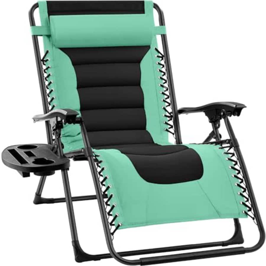 Best Choice Products Oversized Padded Zero Gravity Chair, Folding Outdoor Patio Recliner, XL Anti for $85