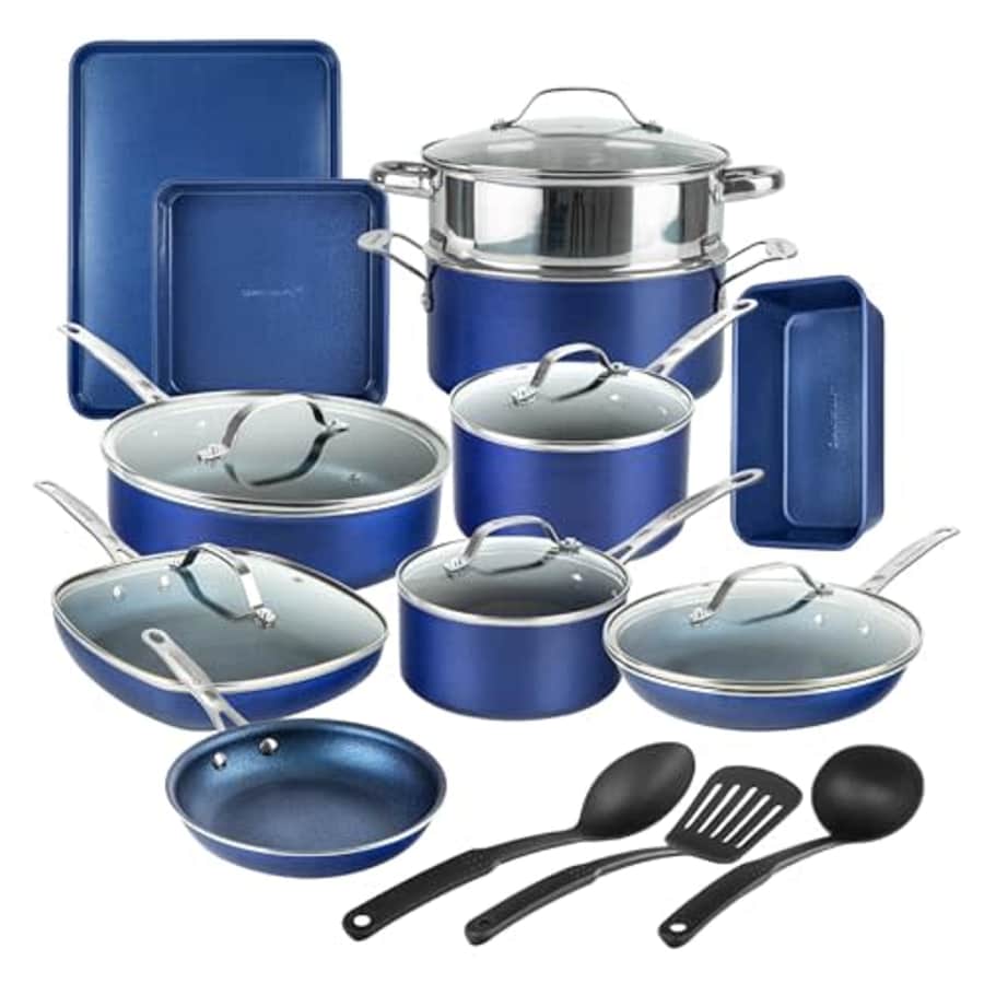 Granitestone 20 Pc Pots and Pans Set Non Stick Cookware Set, Kitchen Cookware Sets, Pot and Pan for $130 Granitestone 20 Pc Pots and Pans Set Non Stick Cookware Set, Kitchen Cookware Sets, Pot and Pan for $130
