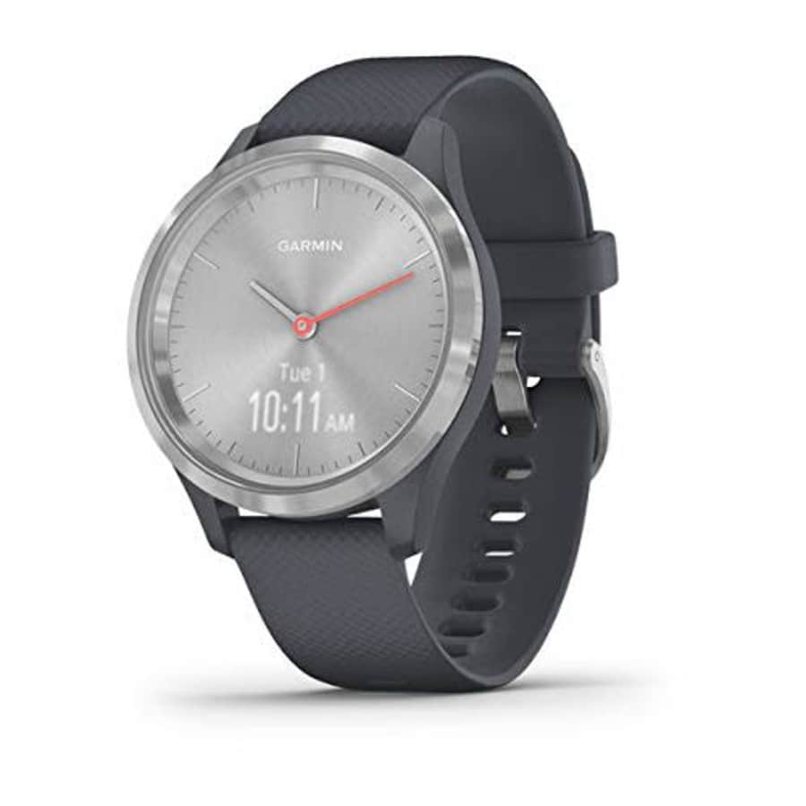 Garmin vvomove 3S, Hybrid Smartwatch with Real Watch Hands and Hidden Touchscreen Display, Silver for $200 Garmin vvomove 3S, Hybrid Smartwatch with Real Watch Hands and Hidden Touchscreen Display, Silver for $200