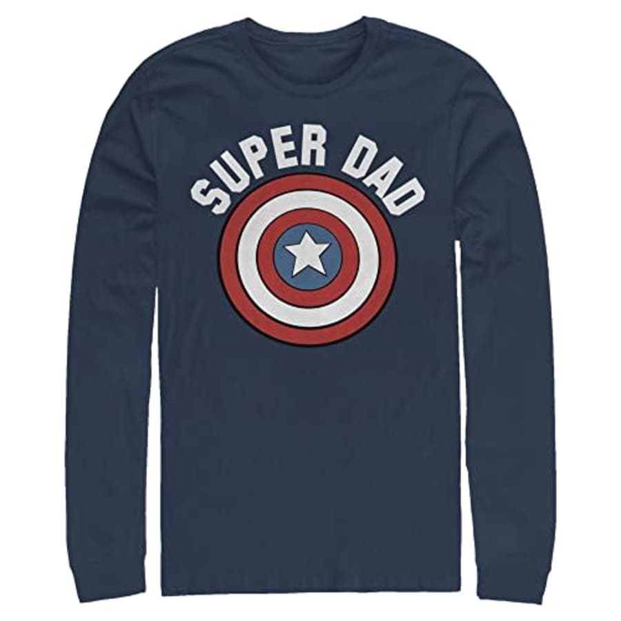 Marvel Big & Tall Men's Classic Super DAD Tops Long Sleeve Tee Shirt, Navy Blue, 4X-Large Tall for $16 Marvel Big & Tall Men's Classic Super DAD Tops Long Sleeve Tee Shirt, Navy Blue, 4X-Large Tall for $16
