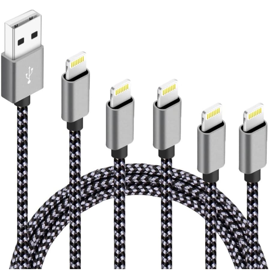 Idison MFi-Certified Lightning Cable 5-Pack for $10