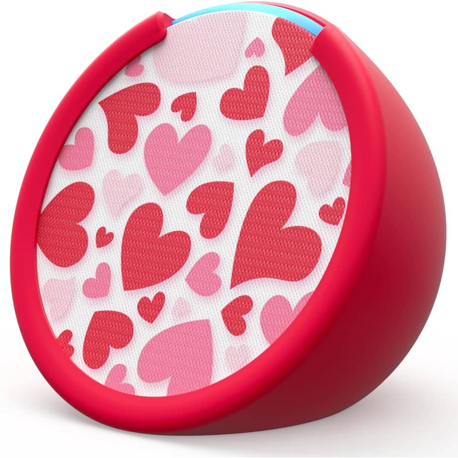 Amazon Echo Pop Smart Speaker w/ Valentine's Day Sleeve and Faceplate for $64