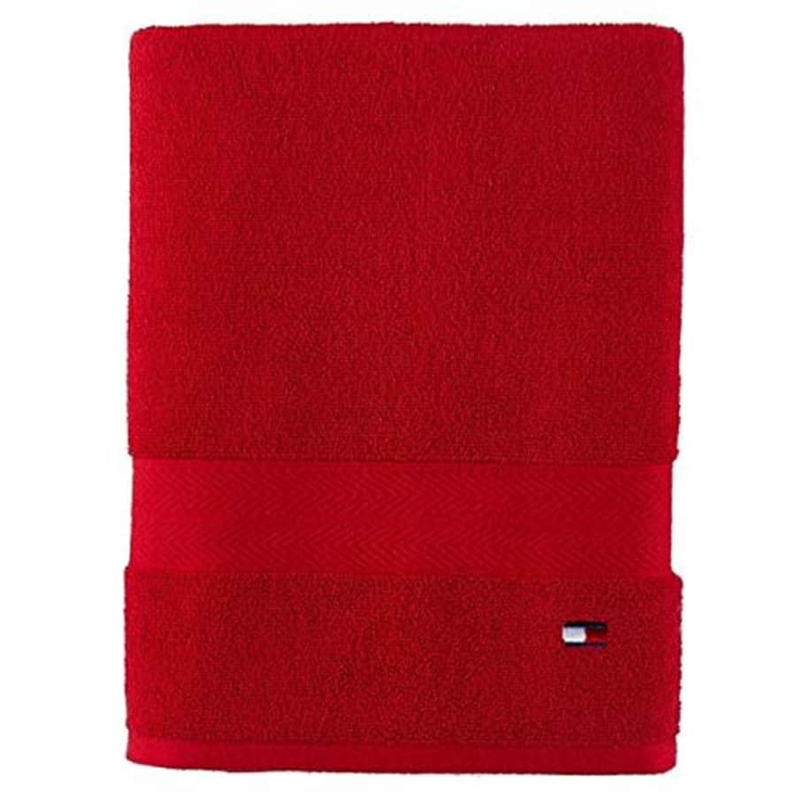 Tommy Hilfiger Modern American Bath Towel, 30 x 54 inch, Chinese Red for $17 Tommy Hilfiger Modern American Bath Towel, 30 x 54 inch, Chinese Red for $17