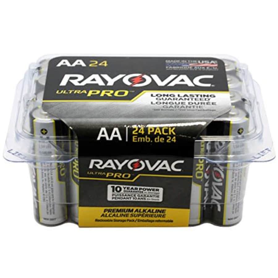 Rayovac RAY-O-VAC ALAA24F Ultra Pro Alkaline Batteries, AA, 24/Pack for $14
