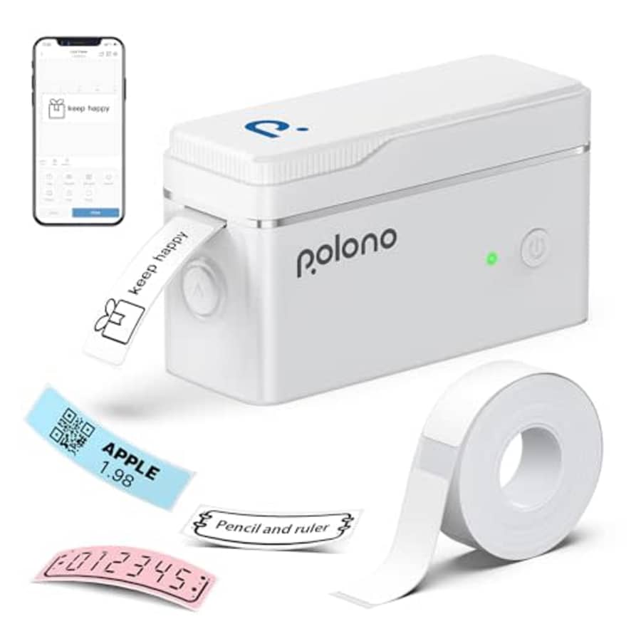 Polono P31S Portable Bluetooth Thermal Label Printer for $24