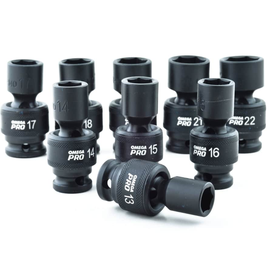 Omega Pro 9-Piece 1/2" Drive 6-Point Metric Swivel Impact Socket Set for $50 Omega Pro 9-Piece 1/2" Drive 6-Point Metric Swivel Impact Socket Set for $50