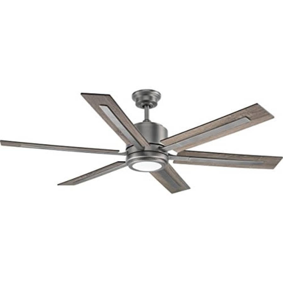 Progress Lighting P2586-8130K Protruding Mount, 6 Walnut/Driftwood Blades Ceiling fan with 17 watts for $475