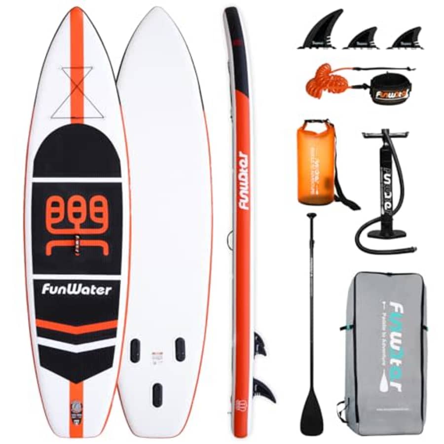 FunWater 11-Foot Inflatable Stand Up Paddle Board for $200