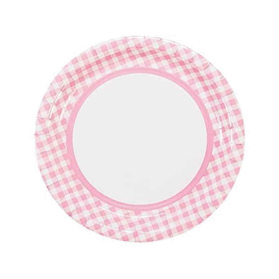 Fun Express Pink Gingham Dinner Plates (24 pc) Party Supplies for $8 Fun Express Pink Gingham Dinner Plates (24 pc) Party Supplies for $8