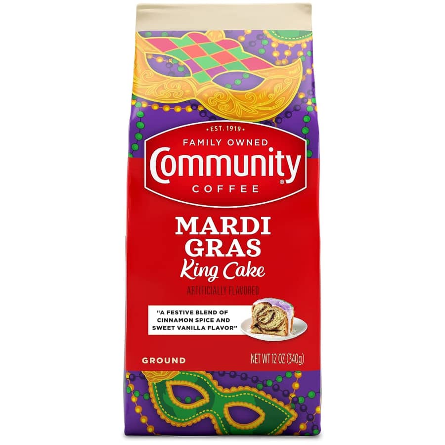 Community Coffee Mardi Gras King Cake 12-oz. Ground Coffee for $4.63 via Sub & Save Community Coffee Mardi Gras King Cake 12-oz. Ground Coffee for $4.63 via Sub & Save