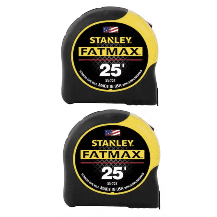 Stanley 1913 Stanley Fatmax 25-Foot Tape Measure 2-Pack for $25 Stanley 1913 Stanley Fatmax 25-Foot Tape Measure 2-Pack for $25