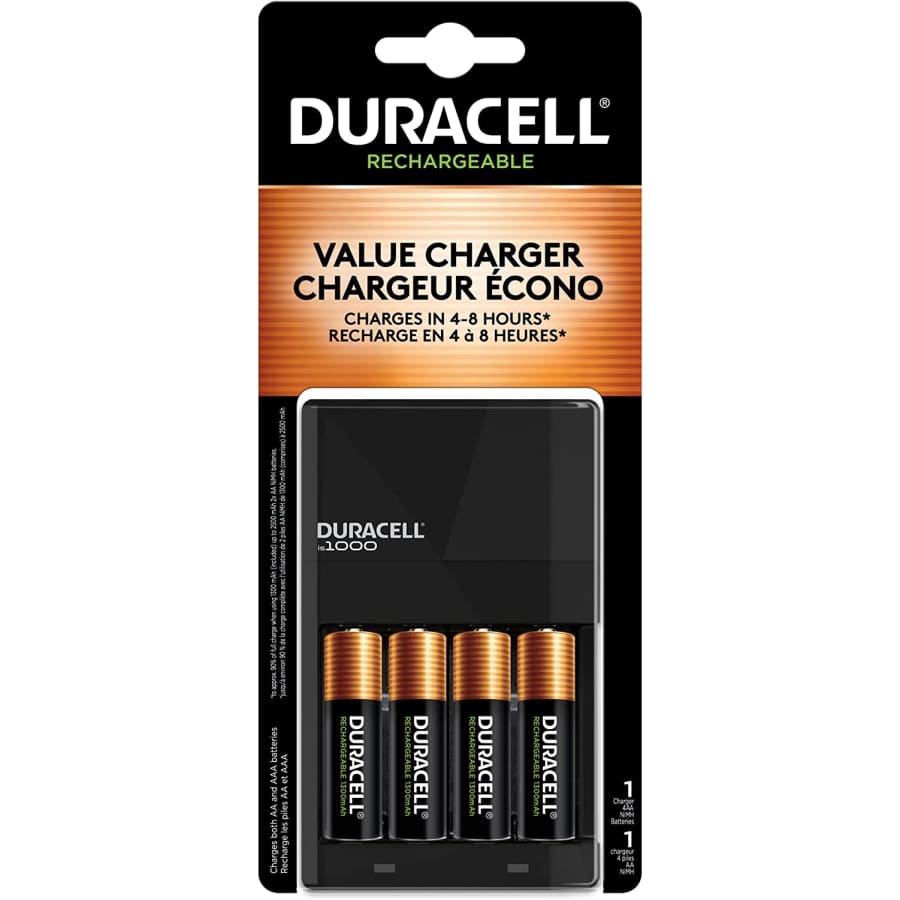 Duracell Ion Speed 1000 Battery Charger w/ 8 Batteries for $13