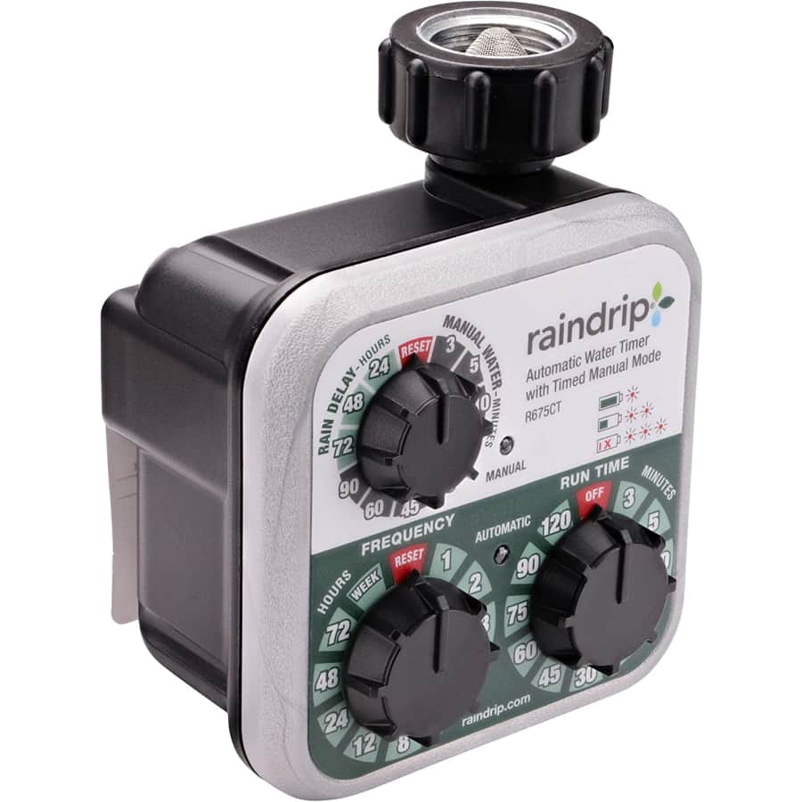 Raindrip Analog 3-Dial Water Timer for $34 Raindrip Analog 3-Dial Water Timer for $34