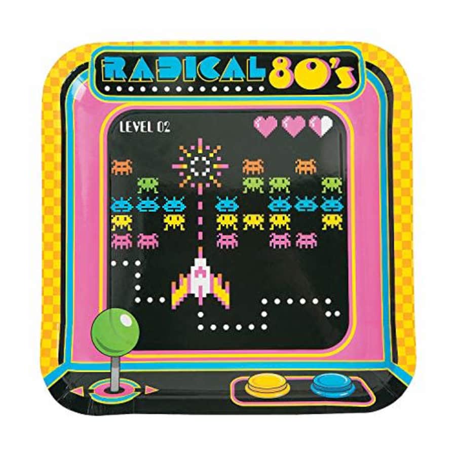 Fun Express 80's Arcade Dinner Plates (set of 8) 1980 Party Supplies for $11 Fun Express 80's Arcade Dinner Plates (set of 8) 1980 Party Supplies for $11
