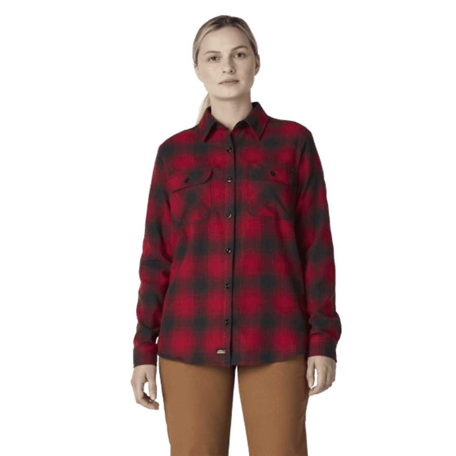 Dickies Women's Flannel Work Shirt for $13 Dickies Women's Flannel Work Shirt for $13