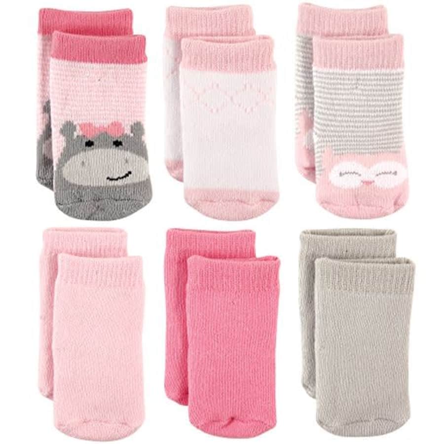 Luvable Friends Unisex Baby Newborn and Baby Socks Set, Hippo, 6-12 Months for $26