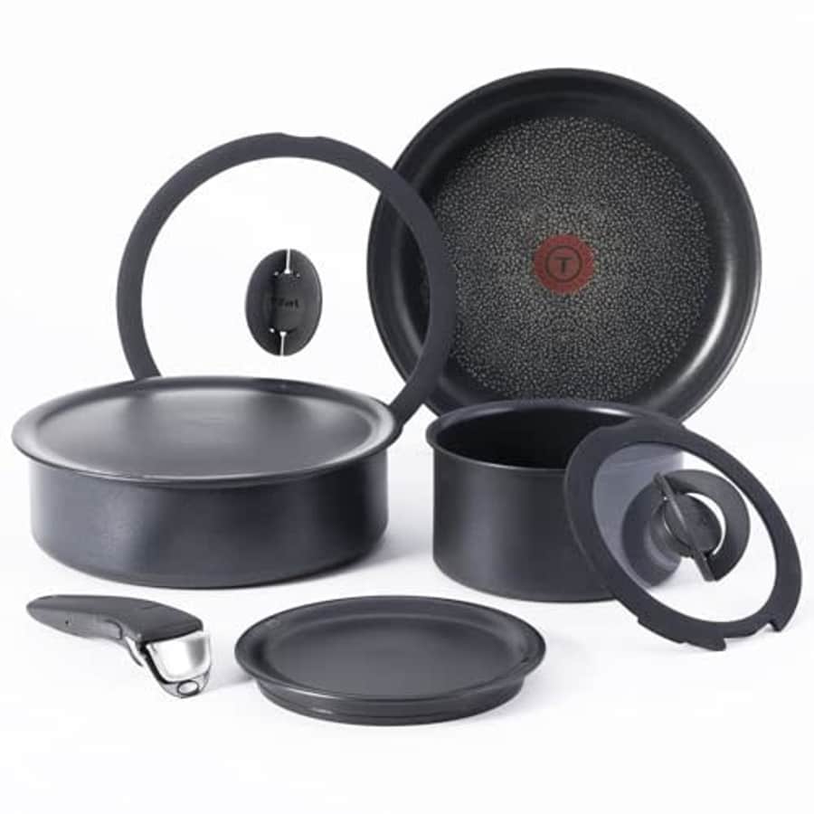 T-fal Ingenio Nonstick Cookware Set 8 Piece Induction Oven Broiler Safe 500F Cookware, Pots and for $82 T-fal Ingenio Nonstick Cookware Set 8 Piece Induction Oven Broiler Safe 500F Cookware, Pots and for $82
