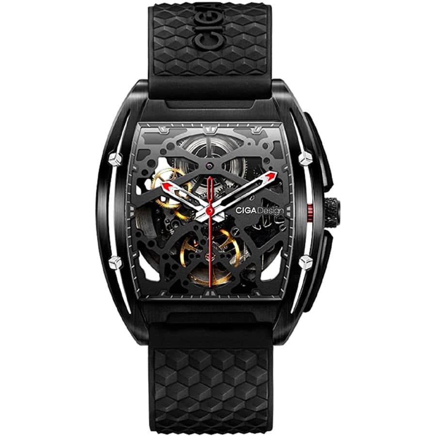 CIGADesign Men's Skeleton Tonneau Automatic Watch for $207