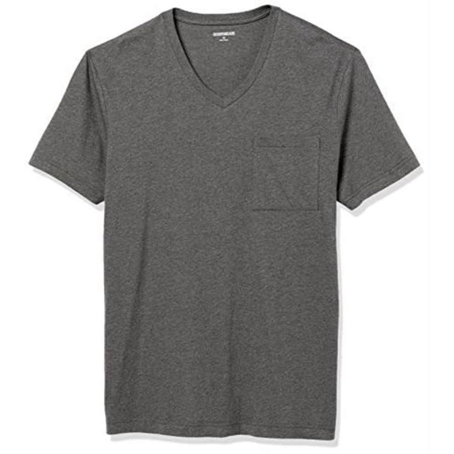 Amazon Brand - Goodthreads Men's "The Perfect V-Neck T-Shirt" Short-Sleeve Cotton, Charcoal for $14