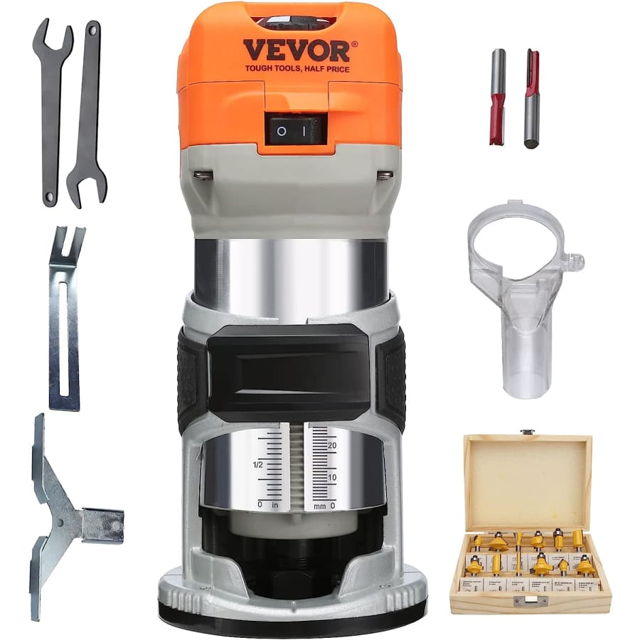 Vevor 800W Wood Router w/ 12-Piece Bit Set for $52