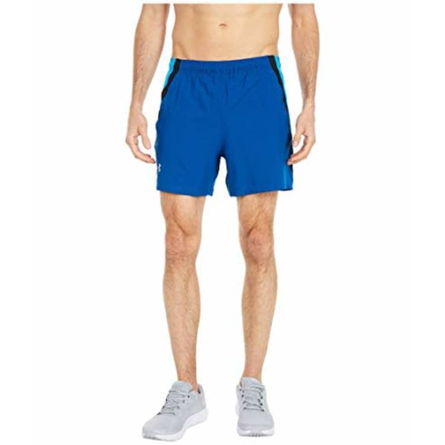 Under Armour Men's Launch Woven 5-inch Shorts, Graphite Blue (581)/Reflective, X-Large for $17