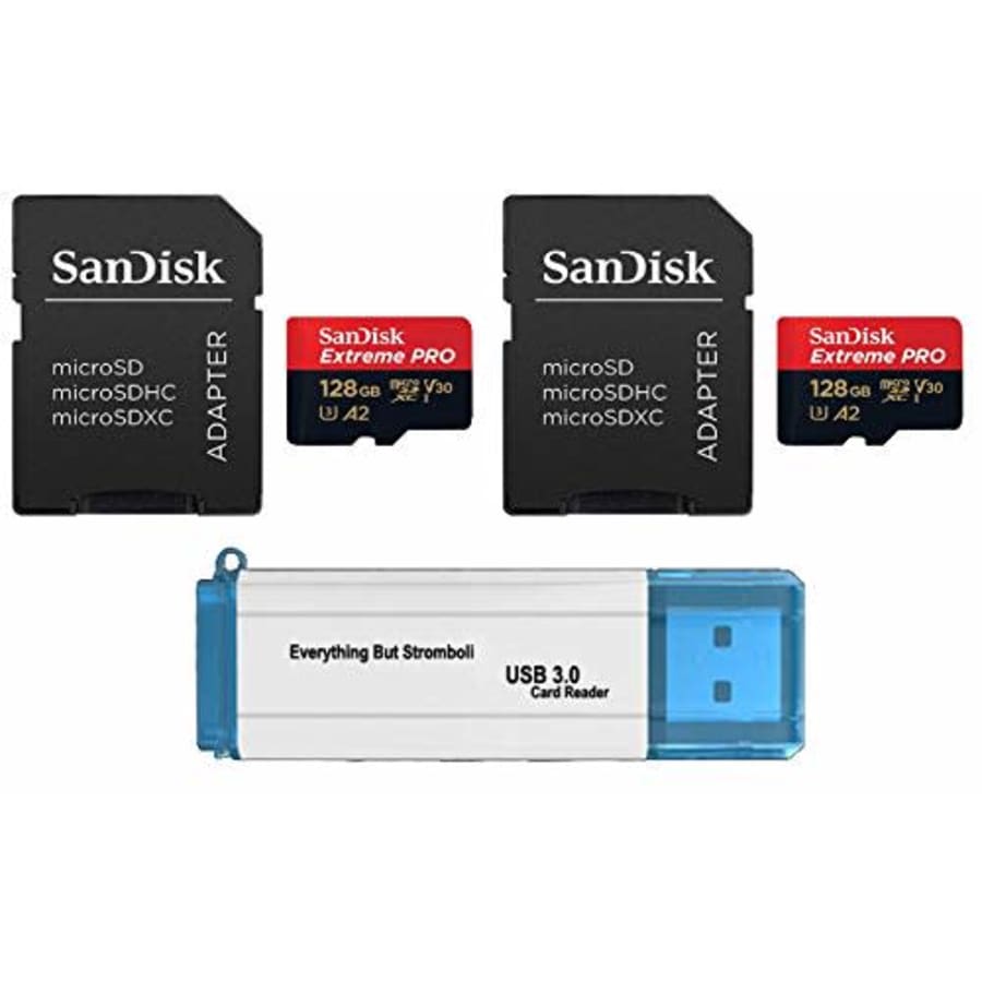 128GB SanDisk Micro SDXC Extreme Pro Memory Card (2 Pack) Works with DJI Mavic 2, Pro, Zoom, Spark, for $45 128GB SanDisk Micro SDXC Extreme Pro Memory Card (2 Pack) Works with DJI Mavic 2, Pro, Zoom, Spark, for $45
