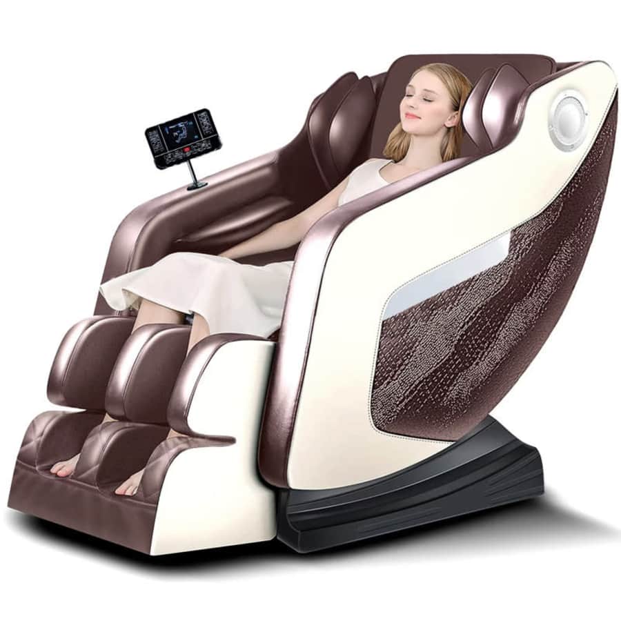 Inbox Zero Leather Match Heated Massage Chair for $750