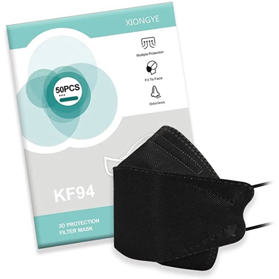 Taksho KF94 Disposable Face Mask 50-Pack for $3 Taksho KF94 Disposable Face Mask 50-Pack for $3