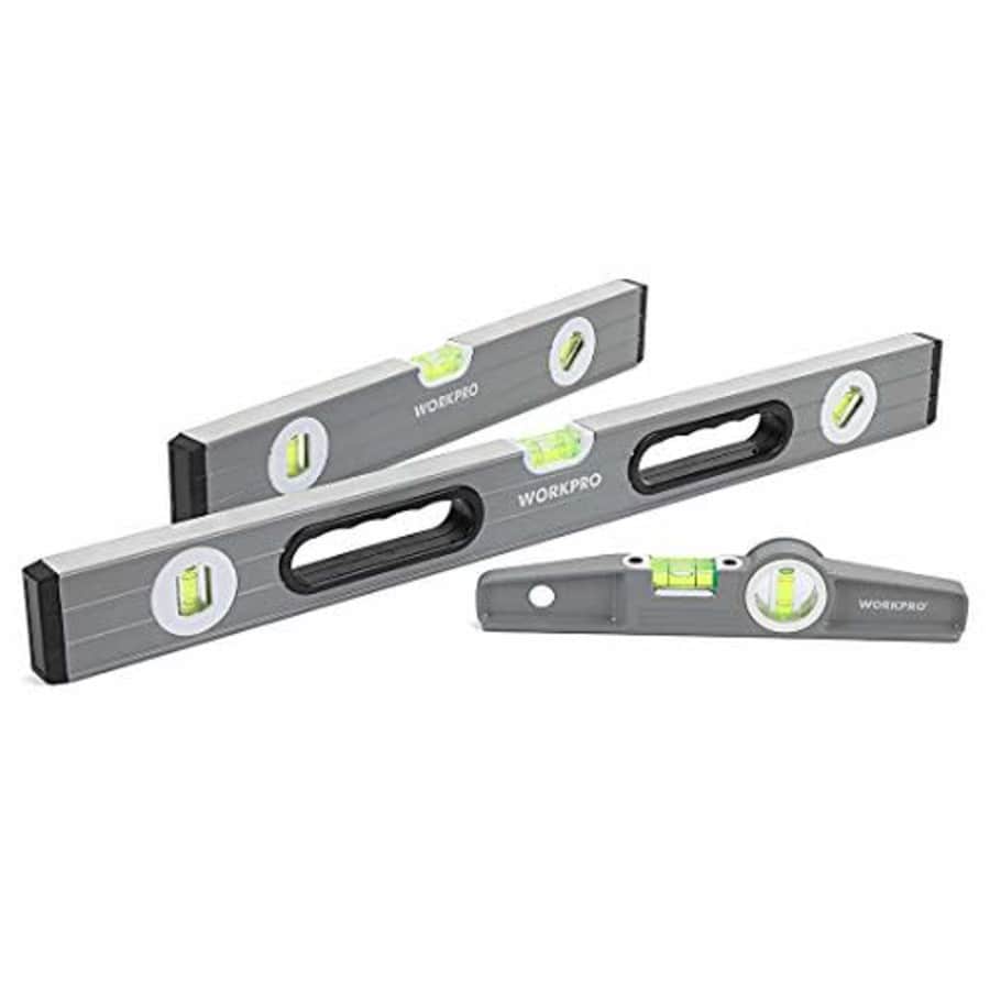 WORKPRO 3-Piece Spirit Level Set(9", 16", 24") W002900A for $29 WORKPRO 3-Piece Spirit Level Set(9", 16", 24") W002900A for $29