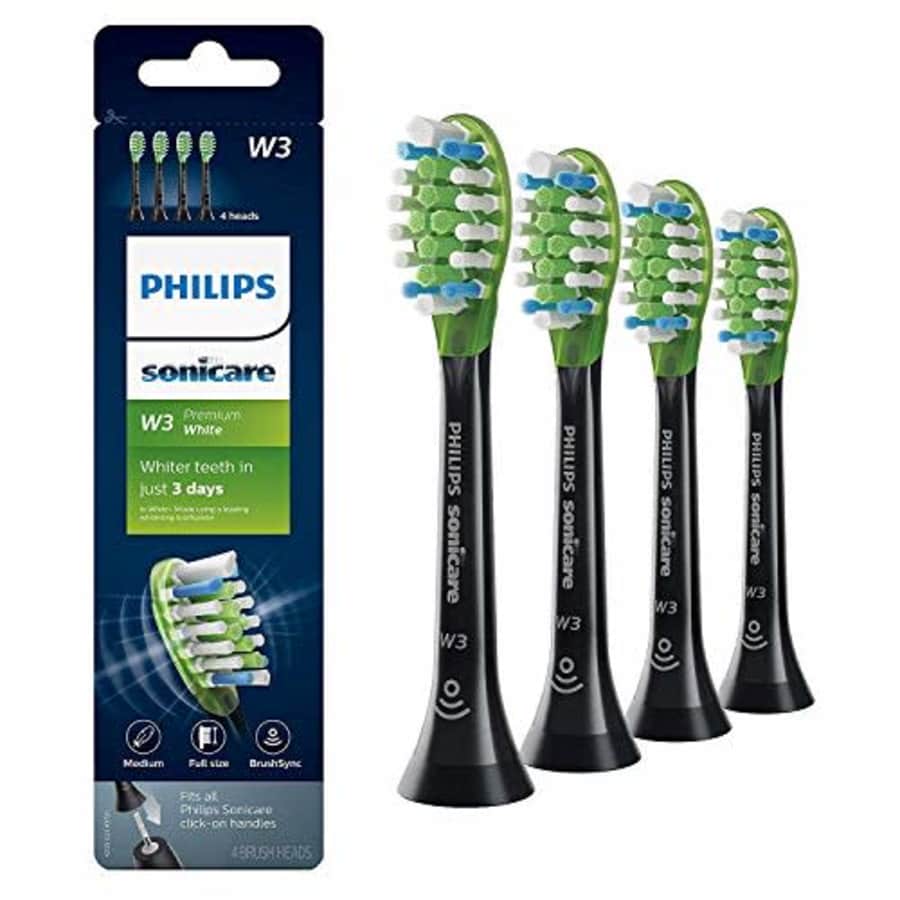 Philips Sonicare Premium White replacement toothbrush heads, HX9064/95, BrushSync technology, Black for $55
