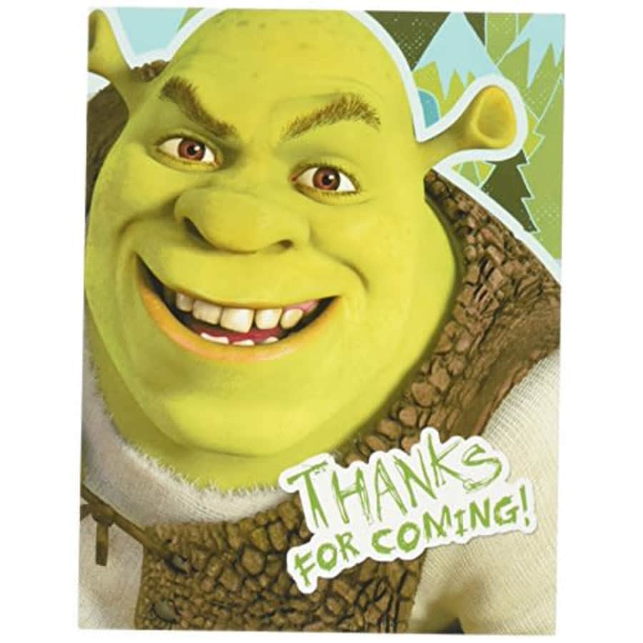 Hallmark Shrek Forever After Thank-You Notes (8) Party Supplies for $9