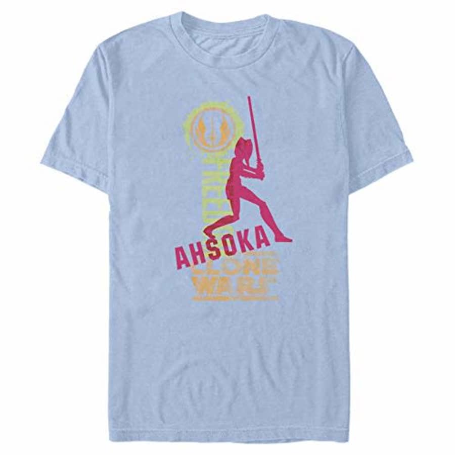 Star Wars Men's T-Shirt, LT BLUE, large for $8