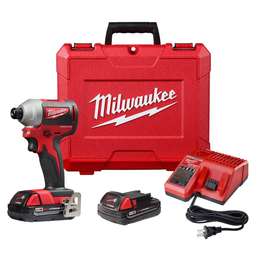 Milwaukee M18 18V 1/4" Cordless Brushless Compact Impact Driver Kit for $149 in cart