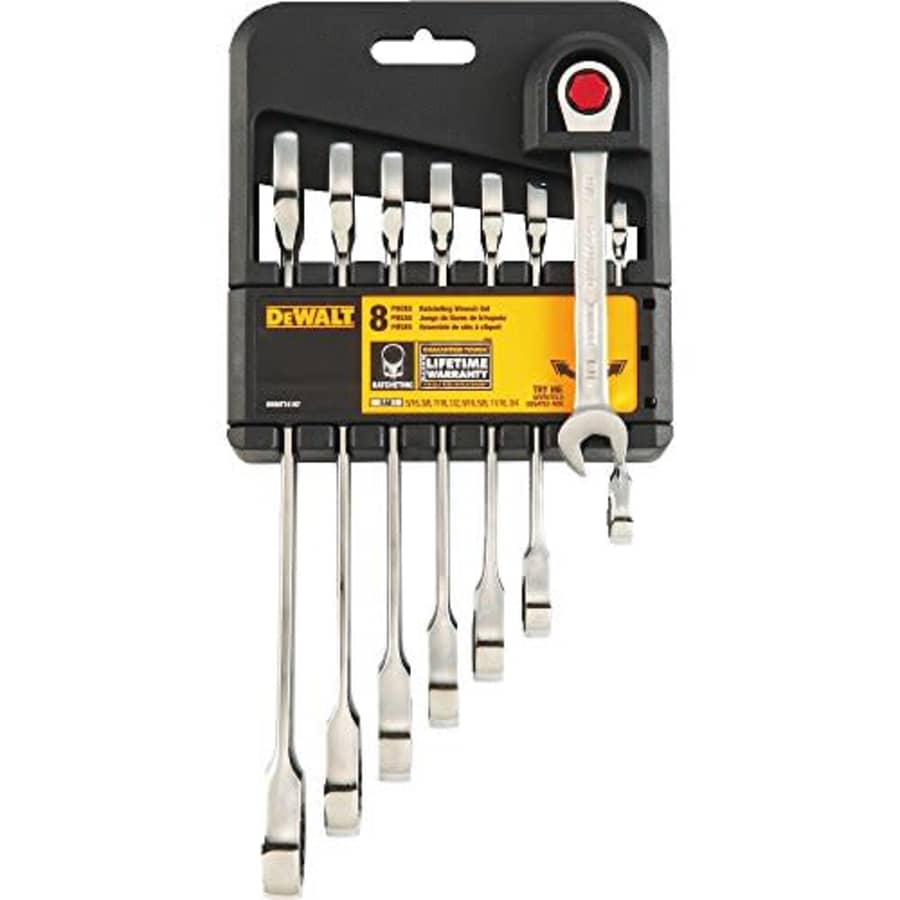 DeWalt DWMT74197 Ratcheting SAE Combination Wrench Set (8 Piece) for $82