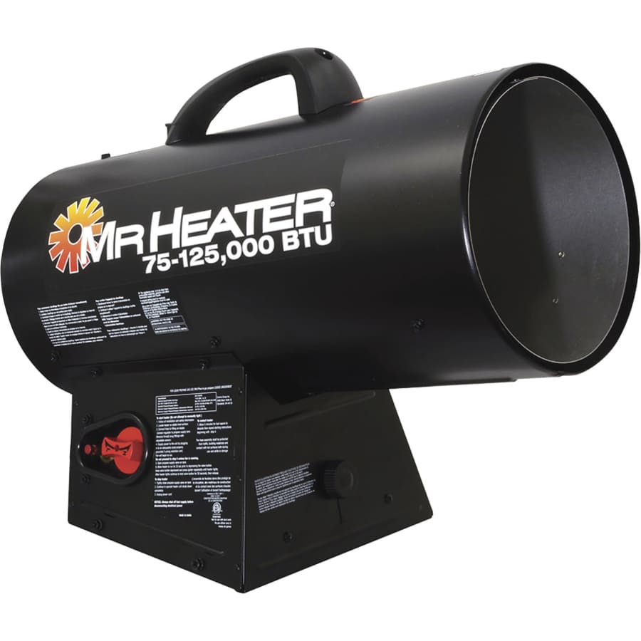Mr. Heater 125,000-BTU Portable Propane Forced Air Heater for $109 Mr. Heater 125,000-BTU Portable Propane Forced Air Heater for $109