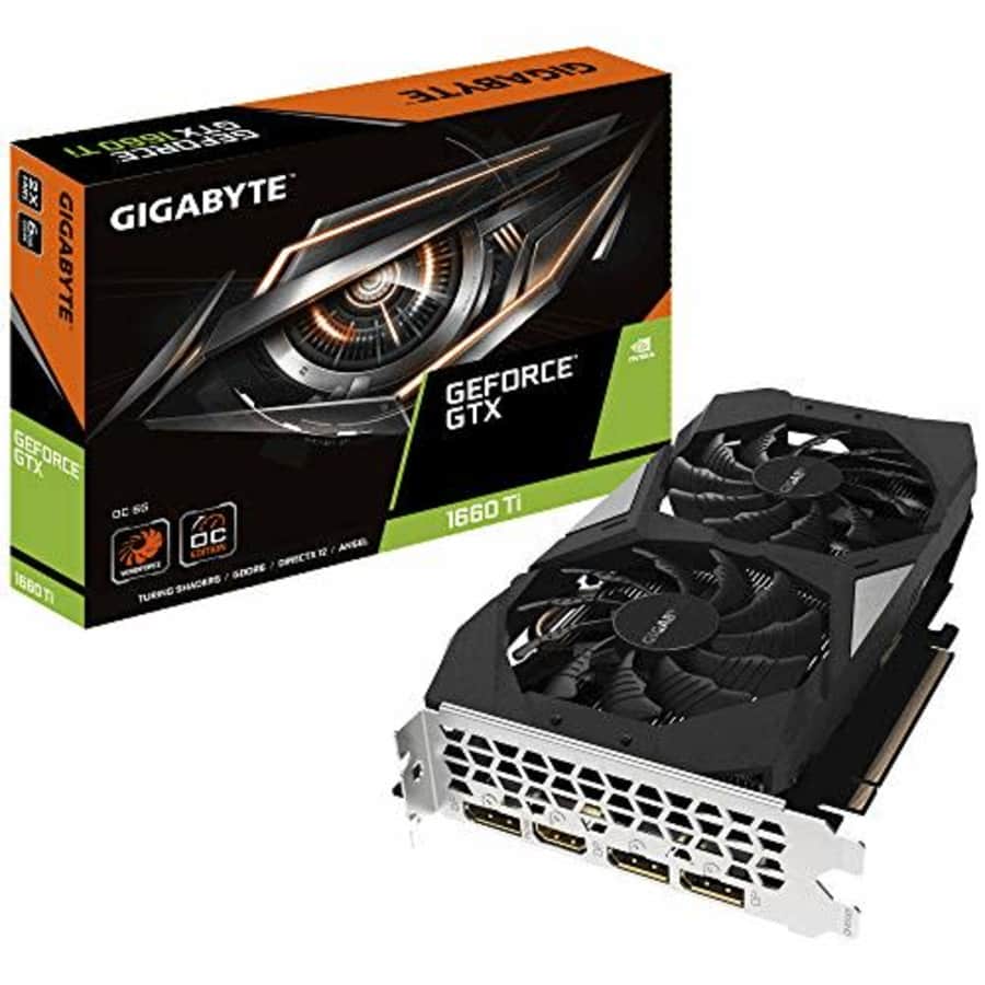 GIGABYTE GeForce GTX 1660 Ti OC 6G 192-bit GDDR6 DisplayPort 1.4 HDMI 2.0B with Windforce 2X for $325 GIGABYTE GeForce GTX 1660 Ti OC 6G 192-bit GDDR6 DisplayPort 1.4 HDMI 2.0B with Windforce 2X for $325