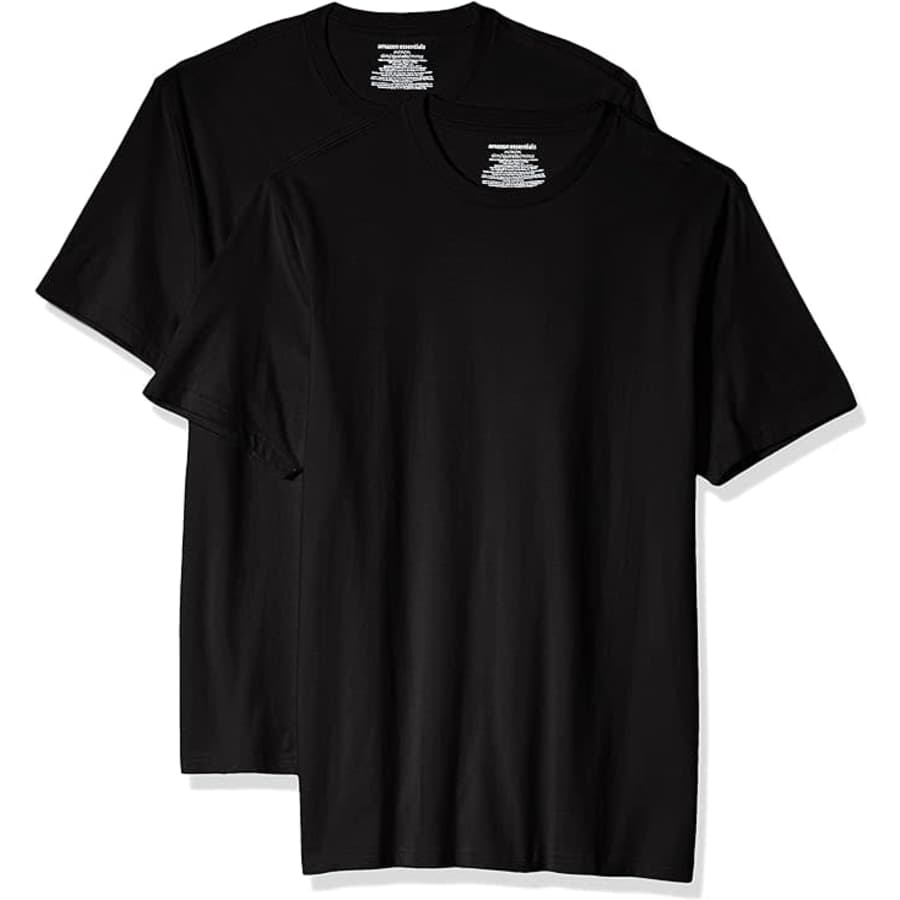 Amazon Essentials Men's Slim-Fit Crewneck T-Shirt 2-Pack for $9 Amazon Essentials Men's Slim-Fit Crewneck T-Shirt 2-Pack for $9