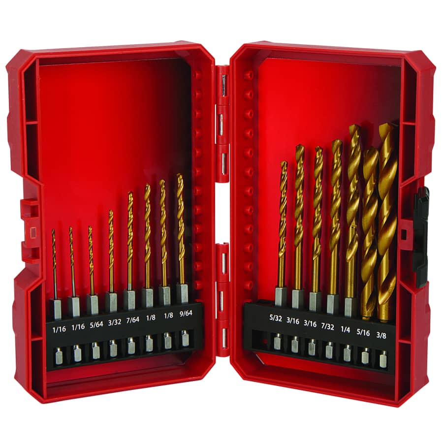Ironton 15-Piece Impact-Duty Titanium SAE Drill Bits for $8