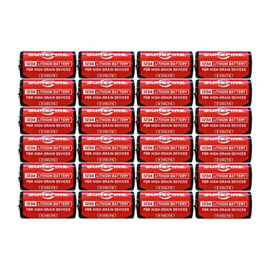 Surefire SF123A Box of 24 123A 3 Volt Lithium Batteries 24-Pack for $50 Surefire SF123A Box of 24 123A 3 Volt Lithium Batteries 24-Pack for $50
