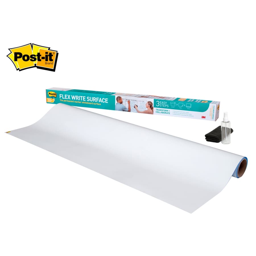 Post-It Flex Write Surface Permanent Marker Whiteboard 3x2-Foot Roll 6-Pack for $200