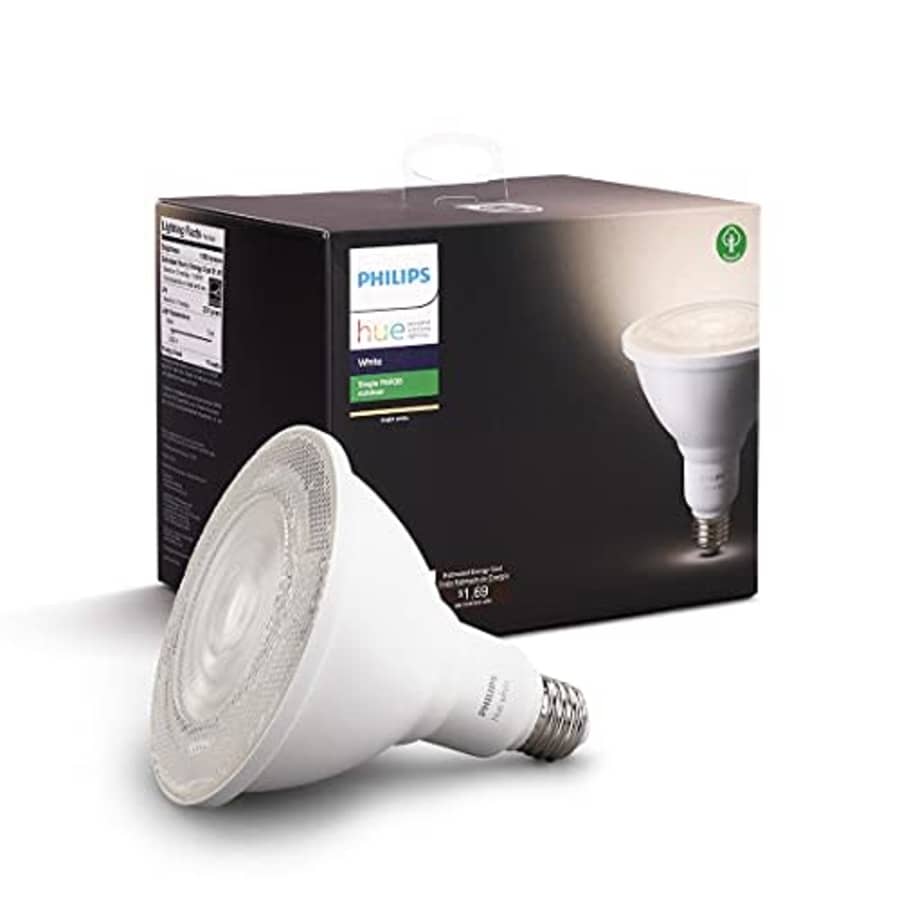 Philips Hue White Outdoor PAR38 13W Smart Bulbs (Philips Hue Hub Required), 1 White PAR38 LED Smart for $104 Philips Hue White Outdoor PAR38 13W Smart Bulbs (Philips Hue Hub Required), 1 White PAR38 LED Smart for $104