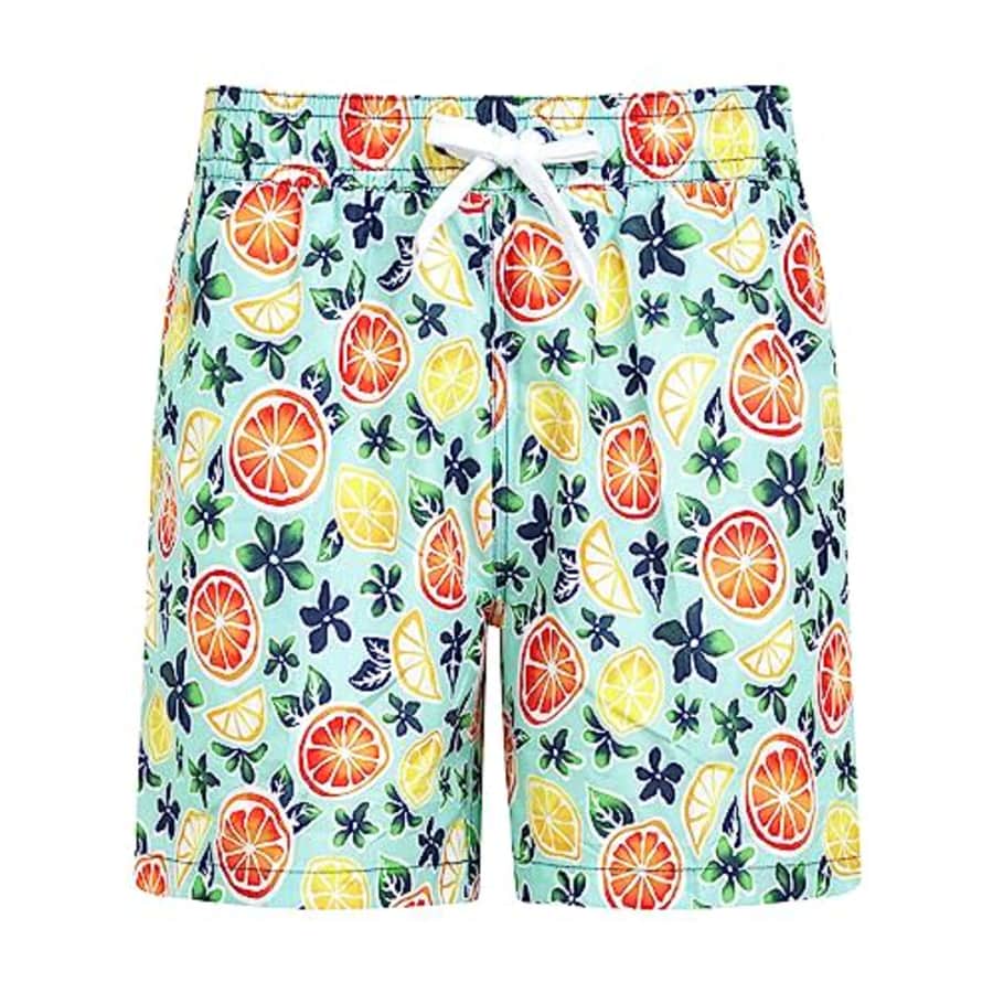 Kanu Surf Men's Standard Havana Swim Trunks (Regular & Extended Sizes), Citrus Aqua for $14