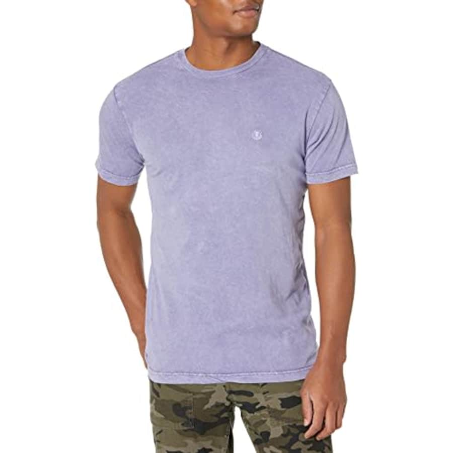 Element Men's Logo Short Sleeve Tee Shirt, Daybreak Mineral Wash EMB, M for $13